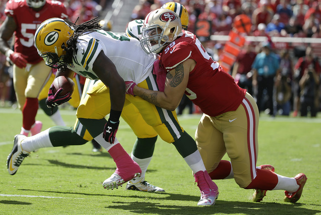 Clay Matthews of Green Bay Packers shouts 'You ain't Russell Wilson' at  Colin Kaepernick of San Francisco 49ers - ESPN