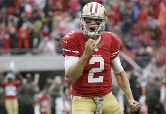 Quarterback Blaine Gabbert had a strong showing in his first regular-season start with the 49ers.