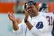 Virginia's Mike London could need a strong finish to save his job.