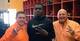 Jonathan Kongbo (center) with new UT defensive coordinator Bob Shoop (left) and Steve Stripling (right).