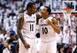 Gary Clark (11) and Troy Caupain