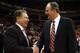 Michigan State's Tom Izzo and Ohio State's Thad Matta, circa 2008.