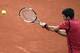 Novak Djokovic hits a backhand during his quarterfinals match at the 2016 French Open.