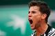 Dominic Thiem roars during a match at the 2016 French Open.