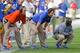 Maryland HC D.J. Durkin and South Carolina HC Will Muschamp