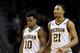 Derrick Walton (10) and Zak Irvin (21)