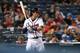 Dansby Swanson, last year's No. 1 overall pick, made his MLB debut sooner than expected.