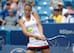 Karolina Pliskova hits a backhand during a match at the 2016 Western & Southern Open in Cincinnati.