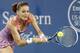 Agnieszka Radwanska hits a backhand during a match at the 2016 Western & Southern Open.
