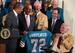 Dolphins HC Don Shula (far right)