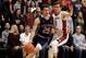 Joe Rahon drives baseline against Stanford.