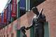 The Red Sox commemorated Ted Williams with a statue outside of Fenway Park.