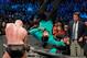 Randy Orton dumps Samir Singh on a table at Backlash