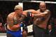 Mark Hunt (left) and Derrick Lewis