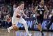 Portland's Pat Connaughton dribbles past San Antonio's Tony Parker.