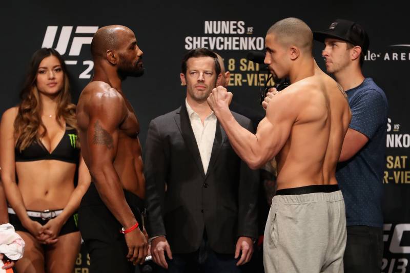 Yoel Romero (left) and Robert Whittaker became the UFC 213 main event after Amanda Nunes fell ill.