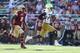There were a lot of images of Boston College defenders trying to catch Notre Dame rushers from behind.