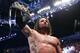 AJ Styles celebrating his WWE title victory over Jinder Mahal on SmackDown.