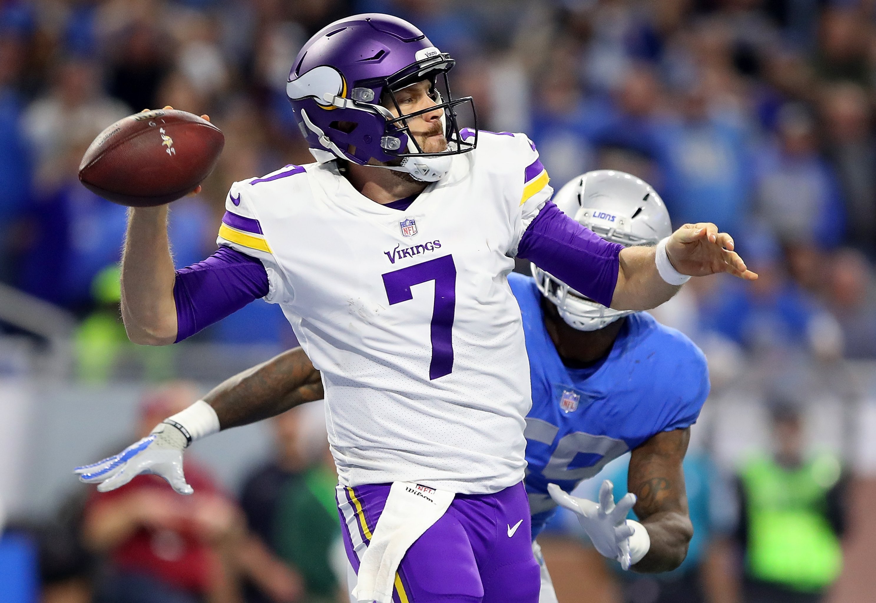 Case Keenum-led Vikings beat Lions 30-23, adding to division lead