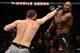 Michal Oleksiejczuk (left) attacks Khalil Rountree.