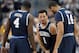 Jalen Brunson (1), Eric Paschall (4) and Omari Spellman (14)