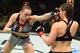 Lucie Pudilova (left) bested Sarah Moras on the evening's undercard