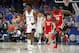Hamidou Diallo dribbles in transition during Kentucky's SEC tournament quarterfinal win against Georgia.