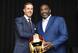 Washington quarterback Alex Smith (left) and team executive Doug Williams