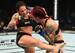 Lina Lansberg (left) defeated Gina Mazany on the prelim card.