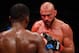 Donald Cerrone (right) stares down Leon Edwards in the UFC Fight Night 132 main event.