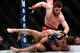 Lightweight champion Khabib Nurmagomedov (top) is an early favorite to defeat Conor McGregor.