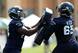 Seattle Seahawks offensive linemen George Fant (left) and Germain Ifedi (right)