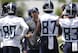 Tennessee Titans offensive coordinator Matt LaFleur speaks to his wide receivers.