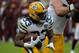 Aaron Jones made his 2018 debut in a limited role.