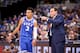 Tre Jones and Mike Krzyzewski