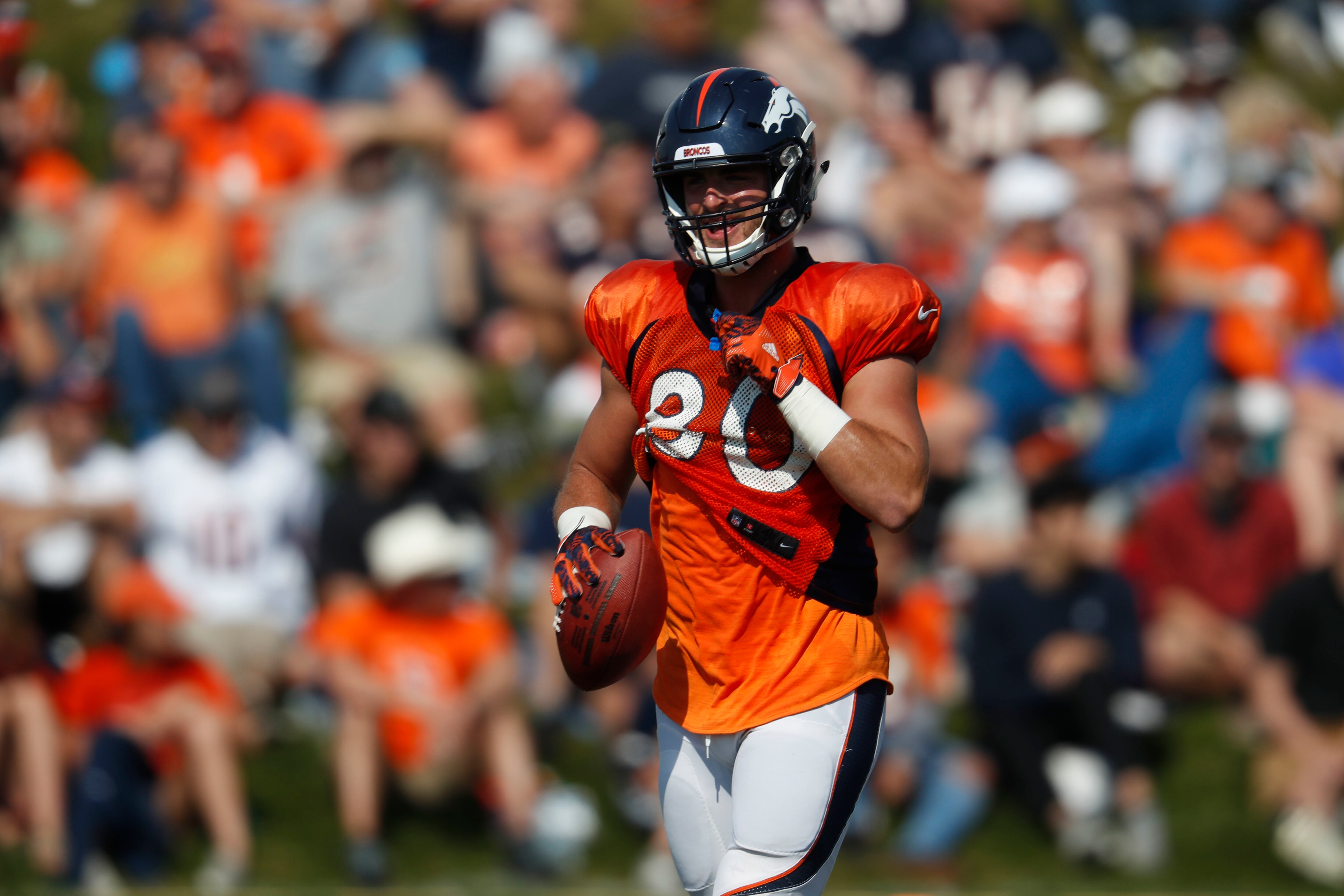 Denver Broncos tight end Jake Butt
