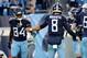 Tennessee Titans wide receiver Corey Davis and quarterback Marcus Mariota
