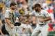 Francisco Cervelli (L) and Felipe Vazquez (R)