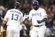 Manny Machado (L) and Franmil Reyes (R)