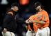 Bruce Bochy (L) and Madison Bumgarner (R)