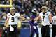 New Orleans Saints quarterbacks Drew Brees and Taysom Hill