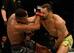 Michel Pereira (right) punches Danny Roberts