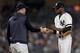 Aaron Boone (L) and Domingo German (R)
