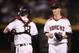 Carson Kelly (L) and Zack Greinke (R)
