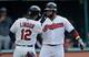 Francisco Lindor (L) and Carlos Santana (R)