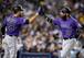 Nolan Arenado (L) and Charlie Blackmon (R)