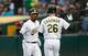 Marcus Semien (L) and Matt Chapman (R)