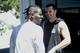 Oakland Raiders wide receiver Antonio Brown (left) and quarterback Derek Carr (right)