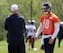Chicago Bears head coach Matt Nagy (left) and quarterback Mitchell Trubisky (right)