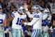 Dallas Cowboys wide receiver Amari Cooper (left) and quarterback Dak Prescott (right)